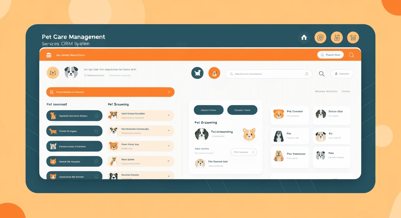 Pet care business management CRM system
